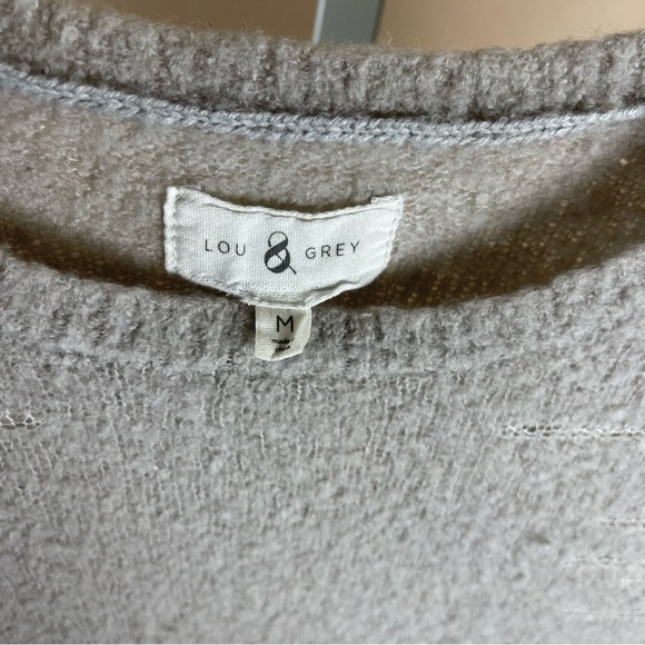 Lou & Grey Small Merino Wool Blend Crewneck Sweater Neutral Womens Beach - Picture 6 of 7